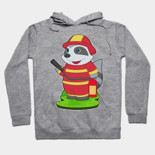 Racoon Firefighter Fire extinguisher Fire department Hoodie